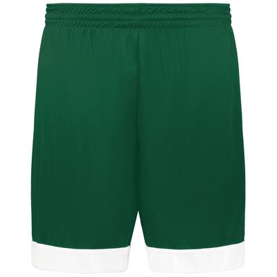 Augusta Sportswear 6929 Swish Reversible Basketball Shorts in Dark Green/White size 2XL | Polyester