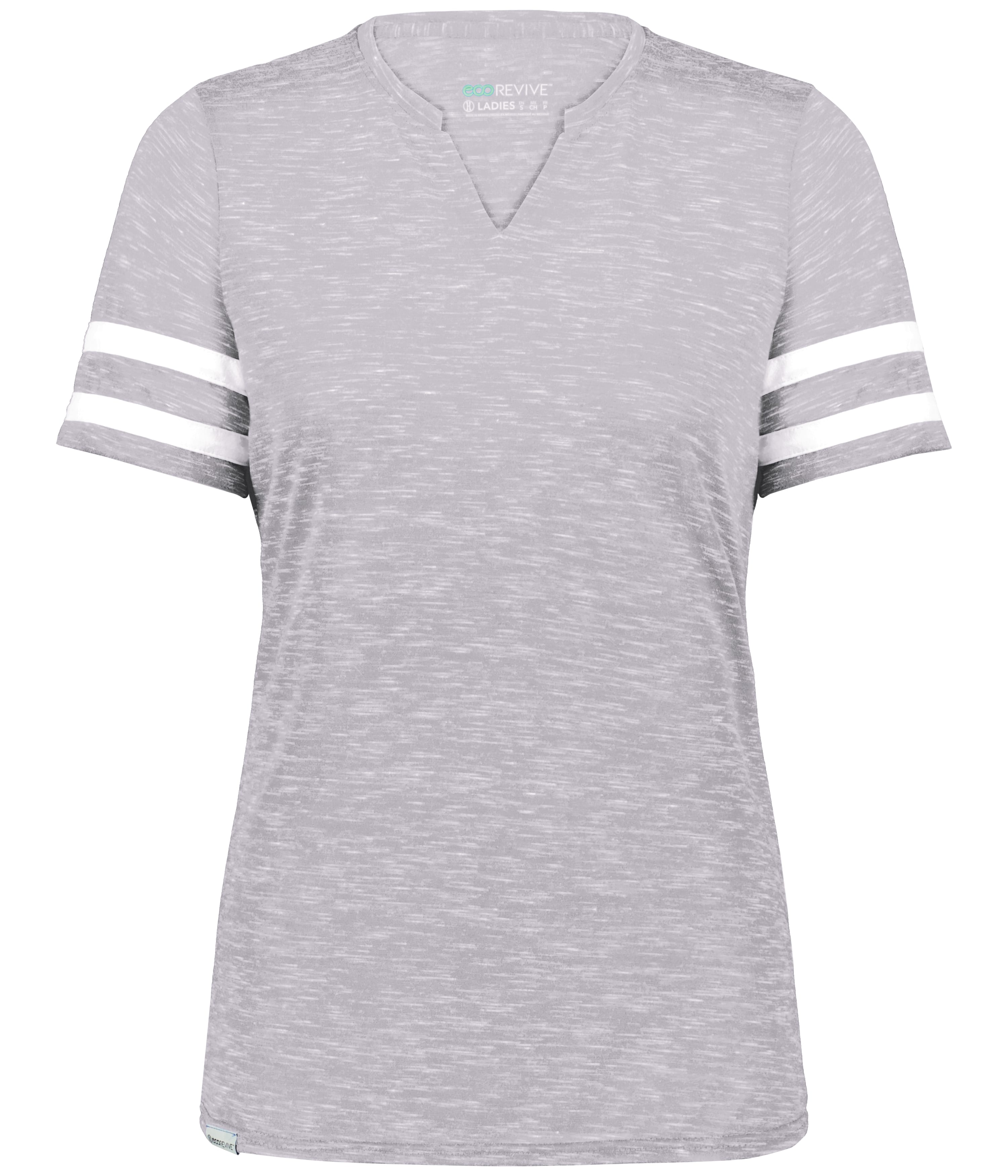 Holloway 223345 Girls Monterey Top in Heather/White size Small | Polyester Blend
