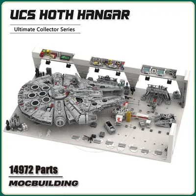 UCS Hoth Hangar MOC Bausteine Film Szene Diorama Basis Technologie Ziegel DIY Montage Display Sammlung Modell Spielzeug Geschenke Image