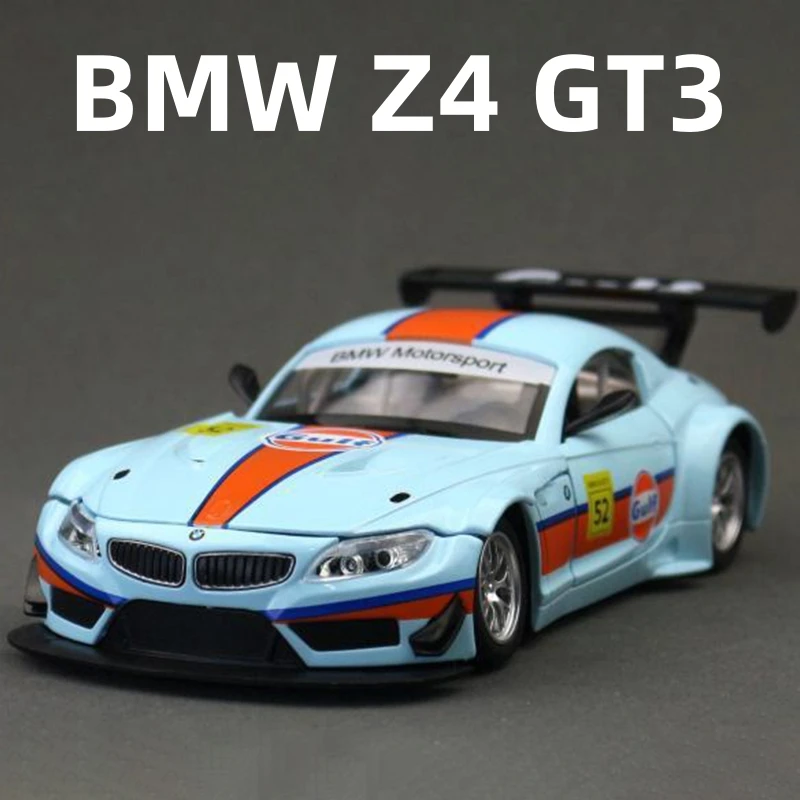NEUE 1:24 BMW Z4 GT3 GULF BMW M6 BMW M4 CSL Legierung Auto Druckguss & Spielzeug Fahrzeuge Auto Modell Sound und licht Auto Spielzeug Für Kinder Geschenke Image