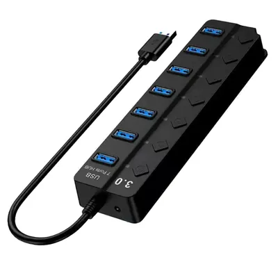 7-IN-1 USB 2.0 High Speed USB Docking Station Extender USB HUB Splitter mit Schaltersteuerung für Laptop MacBook Pro Image