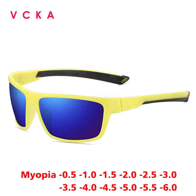 VCKA Herren-Sonnenbrille mit Myopie, polarisiert, 2025, modische Schutzbrille, verschreibungspflichtige Brillen, individuelle Brillen mit -0,50 bis -6,0 Image