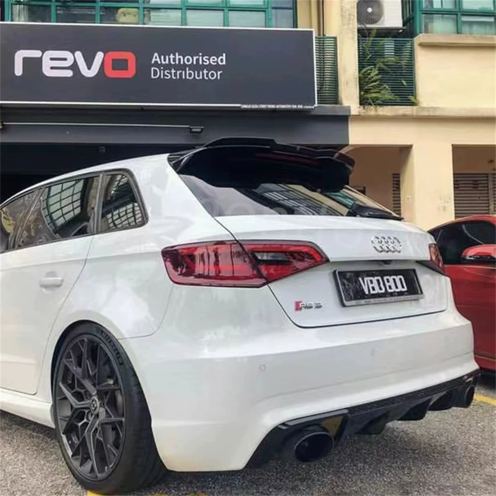 Car Styling Spoiler Posteriore Ala Labbro Per Audi A3 S3 Hatchback 2014 - 2020 di Alta Qualità In Plastica ABS Baule Posteriore Tetto Lip Spoiler