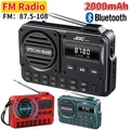 Radio FM Piccola radio portatile Bluetooth 5.4 Altoparlante radio ricaricabile a batteria con