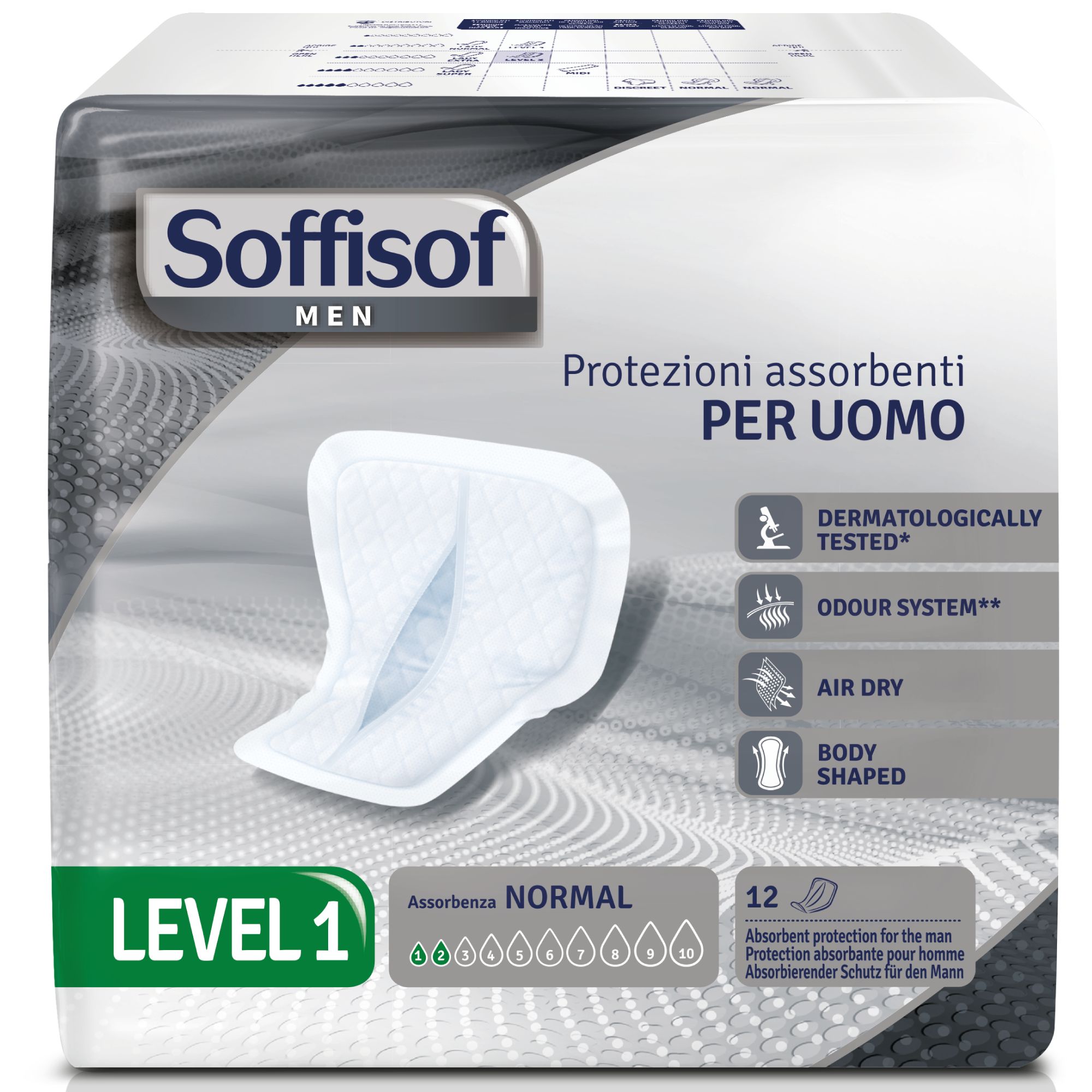 Soffisof Men Level 1 Assorbenti Maschili Incontinenza 12 St