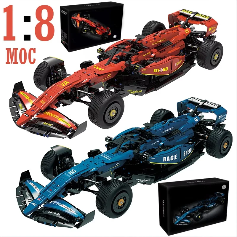 Blocs de construction de voiture de course F1, 2361 pièces, modèle de voiture de course à 18 chiffres, voiture de sport de ville, briques, jouet cadeau pour enfants créatifs