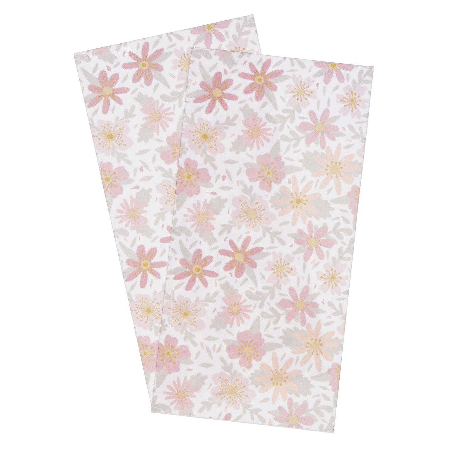 Plaques de cire "fleurs pastel", 20 x 10 cm, 2 pièces
