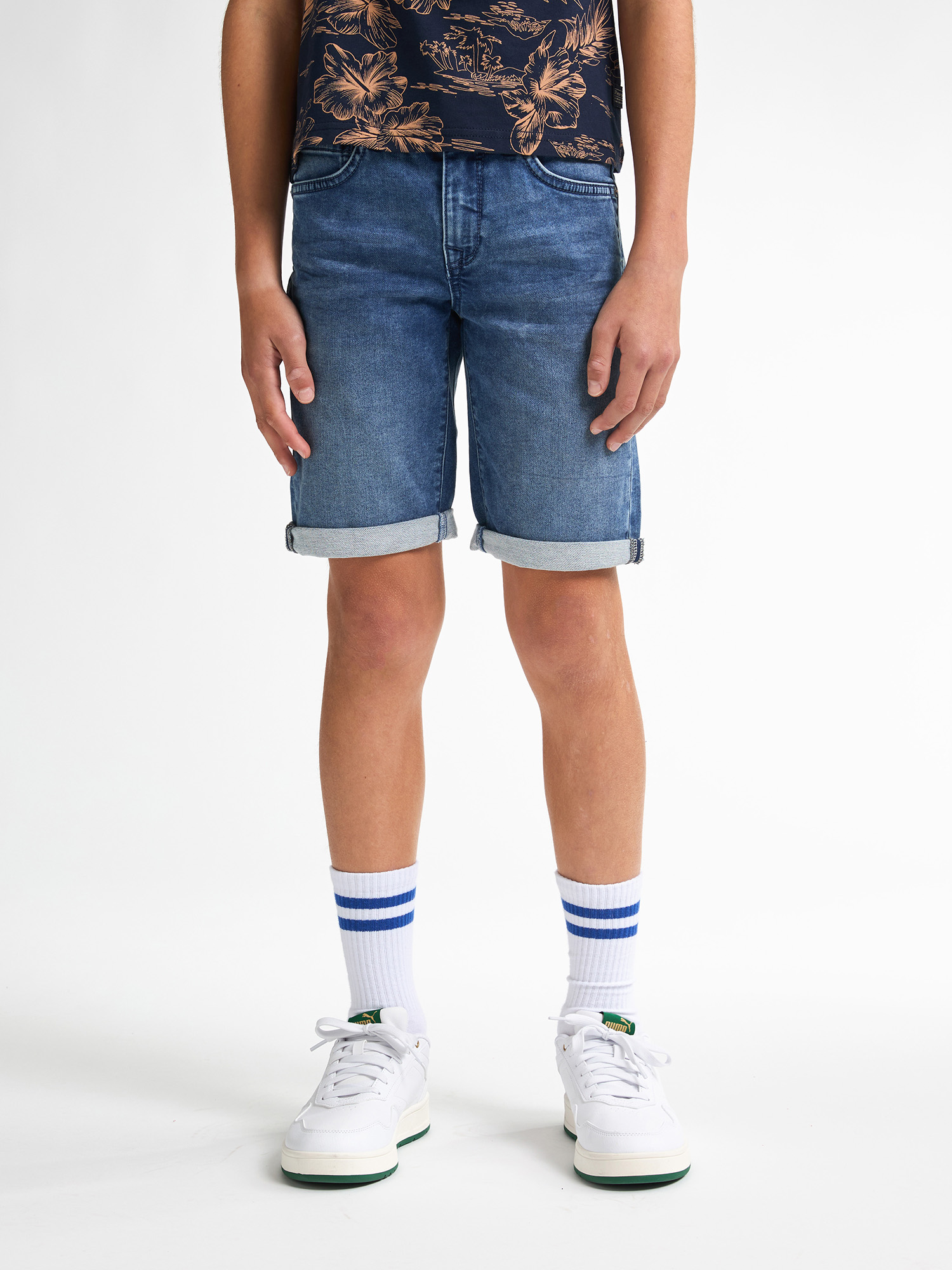 Petrol Industries - Jackson Stretch Denim Shorts Valencia Jungen - Blau Image
