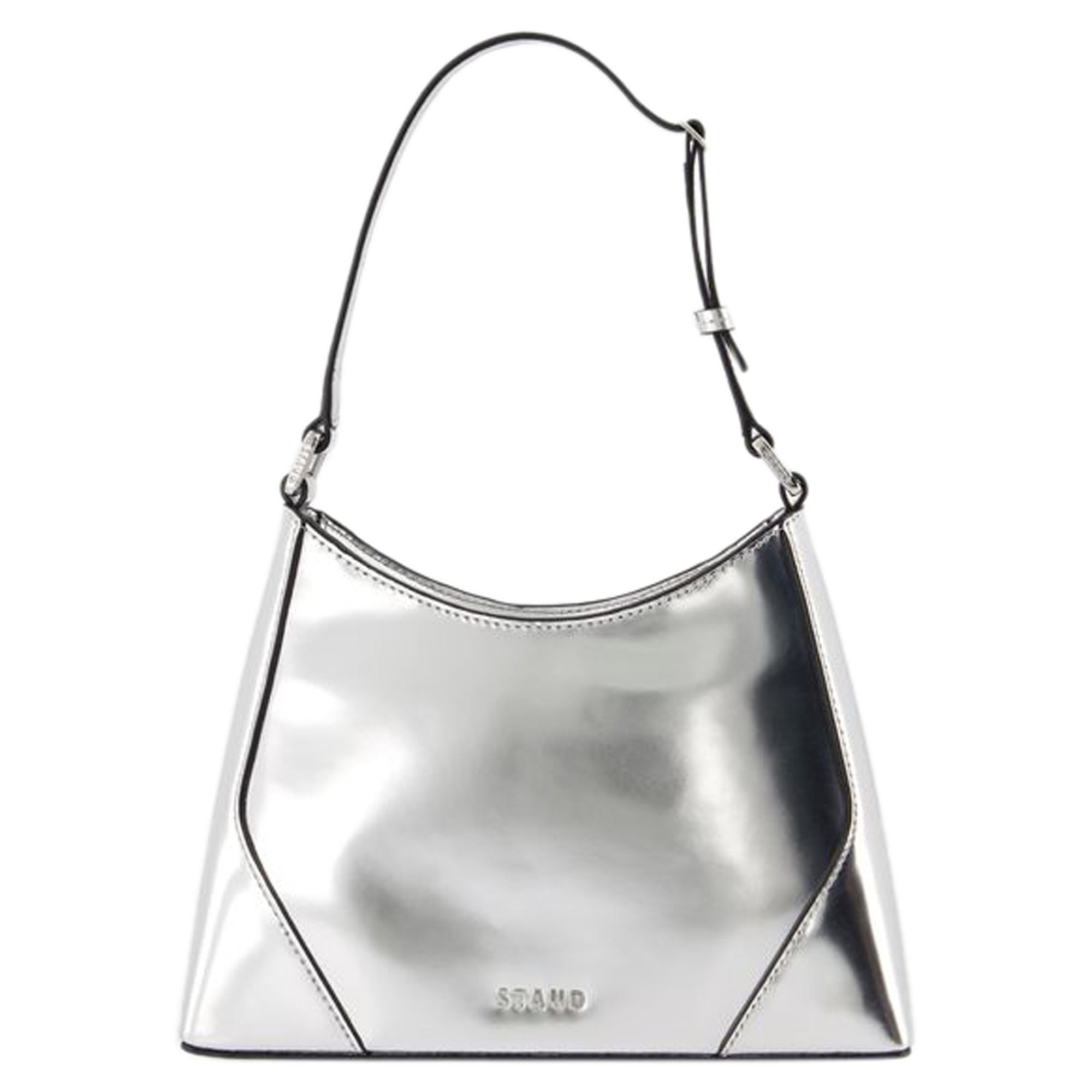 Linda Schultertasche - Staud - Leder - Silber Image