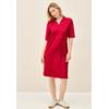 Sommerkleid CECIL, Damen, Gr. S (38), US-Größen, glazed apple rot, Web, Stoff, 48% Baumwolle, 48% Modal, 4% Elasthan, unifarben, casual, normal knielang, ohne Ausschnitt, Kurzarm Bündchen, Kleider, soft und trageangenehm