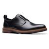 Schnürschuh CLARKS "Alwin Lace", Herren, Gr. 43, schwarz, Leder, elegant, Schuhe, Business Schnürschuh mit Anziehlasche