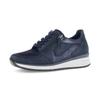 Keilsneaker GABOR "CAPRI", Damen, Gr. 40, blau (dunkelblau), Veloursleder, Lederimitat, unifarben, casual, Schuhe, Freizeitschuh, Halbschuh, Schnürschuh in Extraweite K