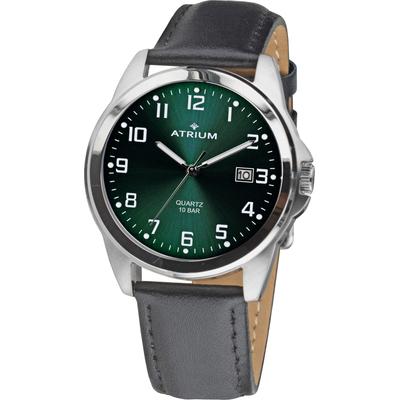 Quarzuhr ATRIUM, schwarz, Armbanduhren, Herren, Armbanduhr,Herrenuhr,Damenuhr,Edelstahlarmband, bis 10 bar wasserdicht Image
