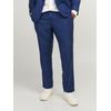 Anzughose "JPRSOLARIS TROUSER NOOS PLS", Herren, Gr. 62, N-Gr, blau (medieval blau), Web, Obermaterial: 59% Polyester, 24% Wolle, 16% Viskose, 1% Elasthan, JACK & JONES PLUSSIZE, unifarben, modisch, slim fit, Hosen
