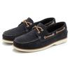 Bootsschuh ELBSAND, Damen, Gr. 46, blau (marine), Obermaterial: 100% Rindsleder. Futter: 100% Rindsleder. Decksohle: 100% Lederimitat. Laufsohle: 100% Synthetik, unifarben, kontrastfarbene Details, klassisch, Schuhe, Slipper, Halbschuh, Slip-Ons aus...