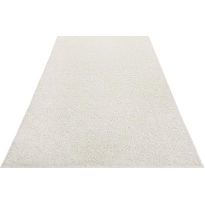 Hochflor-Teppich ESPRIT "Whisper Shag ESP-9977", weiß (weiß,creme), B:80cm H:30mm L:300cm, Polypropylen, Teppiche, Läufer, uni, waschbar, mit Antirutschbeschichtung, Wohnzimmer Image