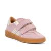 Sneaker FRODDO "Barefoot Base", Kinder, Gr. 25, pink, Leder, colorblocking, casual, Schuhe, Retro Sneaker, Klettschuh, Sneaker mit Lederfutter