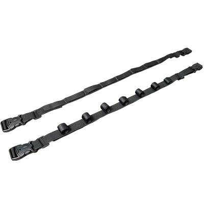TEMU 2pcs Vehicle Fishing Rod Holder Rack With Nylon Straps, Black Pa Floating Shelf Fishing Rod Racks, Compatible With Suv, Wagon, Van & Larger Image