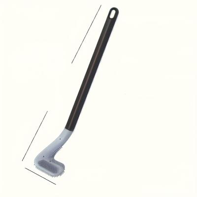 TEMU 3 Colors - Soft Silicone Toilet Brush With Long Handle And 360-degree Rotation For Easy Bathroom Cleaning Image