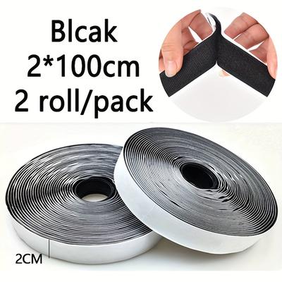 TEMU 2 Rolls Of Adhesive Tape, Self-adhesive Mesh Window Hook-and-loop Tape For -proof Door Curtains, Suitable For Securing Screens And Curtains In Homes And Offices. Image