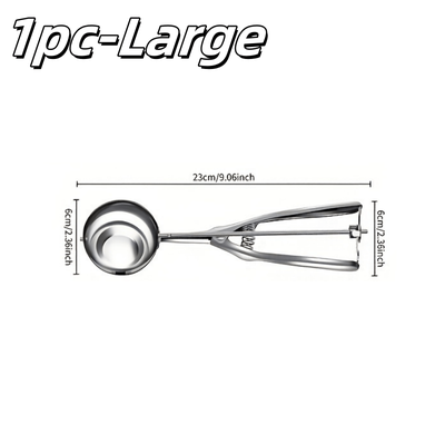 TEMU 1pc Stainless Steel Ice Cream Scoop With Trigger Release - Ergonomic Handle, Rust-proof & Food-safe, , Cupcakes, Ice Cream - Ideal Gift For Mother’s Day, Christmas, Labor Day Image