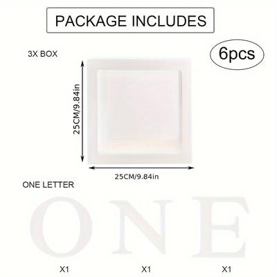 TEMU 1 Letter Paper Transparent Balloon Box, Happy Birthday Decoration Balloon Box, 1st Birthday Party Decor, Gender Reveal 1 Year Decor, Baby Shower Decoration Image