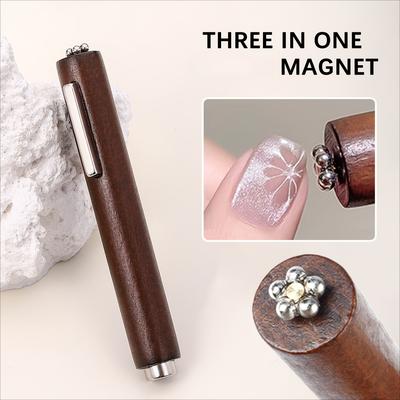 TEMU 1 Set Of 3-in-1 Nail Magnet Rod, Professional Gel, Strong Magnet Nail Decoration, Suitable For Familie Image