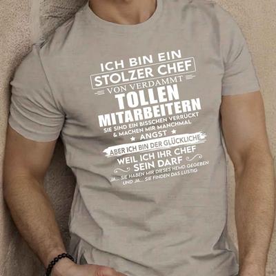 TEMU Fun German Men's Short Sleeve T-shirt Summer T-shirt Top Image