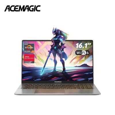 TEMU Acemagic 16.1-inch Fhd Gaming Laptop With 7 5700u, 16gb 512gb Ssd, Wifi 6, Backlit Keyboard, High Refresh Rate Ips Display & Dual Cooling System Image