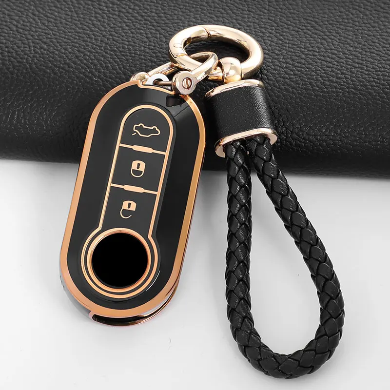Mode TPU Auto Schlüssel Fall Abdeckung Shell Fob Für FIAT 500 Ducato panda Punto 500L lancia musa Für Citroen jumper Für Peugeot Boxer Image