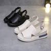 Damen Casual Peep Toe Soft Comfort Sandalen minimalistische Strandschuhe Sommer Keil Plateausandalen Mode Retro Damenschuhe