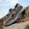 Sommer Männer Sandalen Aus Echtem Leder Herren Casual Schuhe Outdoor Männer Leder Sandalen für