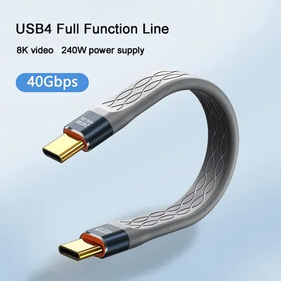 8K USB 4 Typ C Kabel 40 Gbit/s 240 W Schnellladekabel Digitalanzeige USB C Kabel für iPhone für iPhone 16 15 Xiaomi Huawei