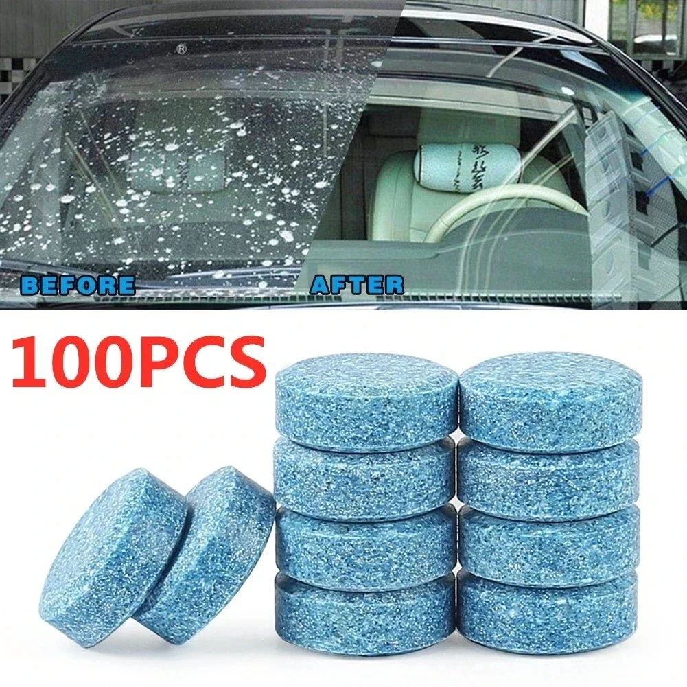 Auto Windschutzscheibe Glas Konzentrierte Waschmaschine Tabletten Auto Brause Waschflüssigkeit Wischer Glas Solide Reinigung Tabletten für Auto Fenster Image