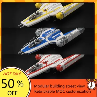 Bausteine Y-Wing Starfighter - Minifigur Modell DIY zusammengebautes Ziegelflugzeug pädagogisches Image