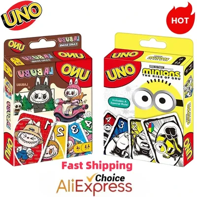 UNO Minions Spiel Anime Cartoon Kawaii Labubu Figur Muster Familie Lustige Unterhaltung UNO Karten Image
