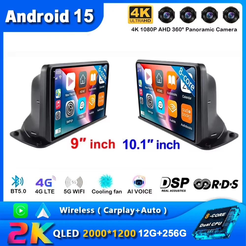 9/10 Zoll Carplay Android 16 Autoradio Multimedia-Navigation GPS für Armaturenbrett Universelles LKW 2 DIN Autoradio Stereo DVD