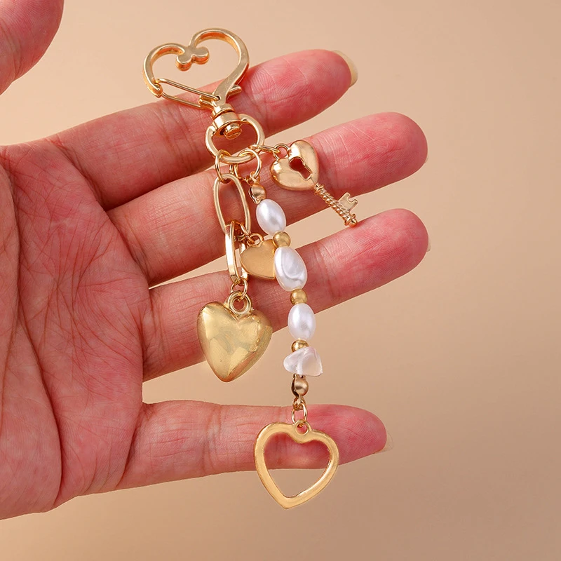 Hübscher Strand Muschel Liebe Herz Charm Oktopus Seestern Schlüsselanhänger Ozean Leben Schlüsselanhänger Anhänger Frauen Handtasche DIY Schmuck Tasche Anhänger Image