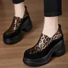 Leopard Plattform Frauen Schuhe High Heels Keile Sandalen Sommer 2025, Neue Trend Leder Casual