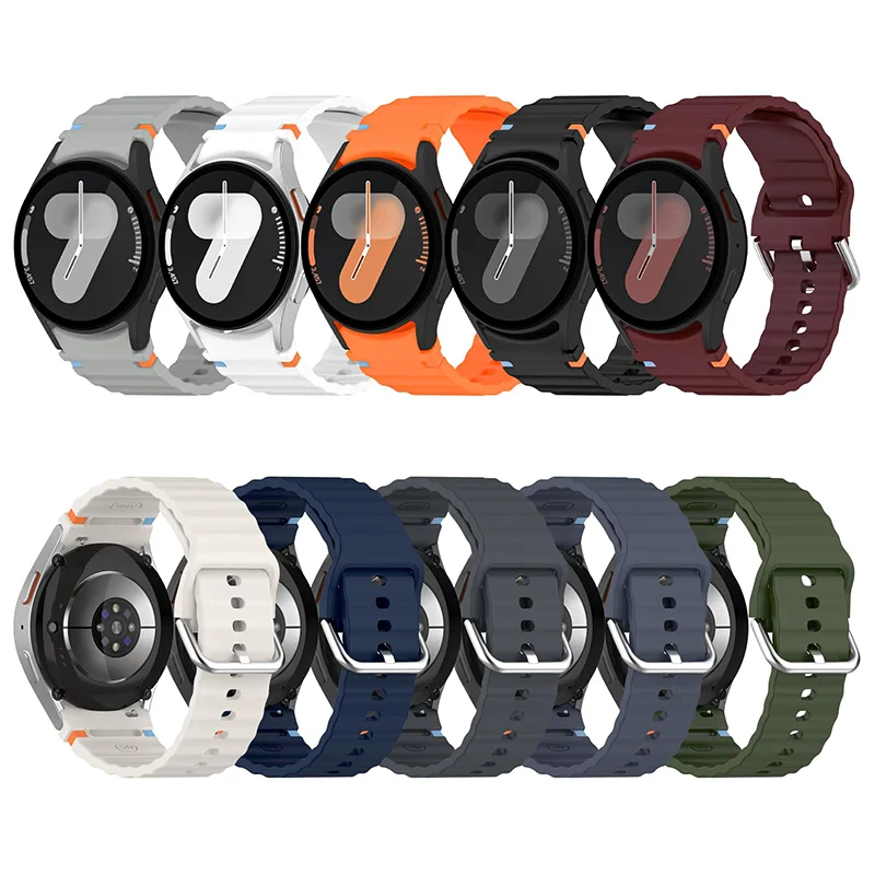 Original 1:1 Silikonarmband für Samsung Galaxy Watch 6/FE/5 pro/4 Classic 44 mm 40 mm Armband ohne Lücken auf Galaxy Watch 7 Armband Image