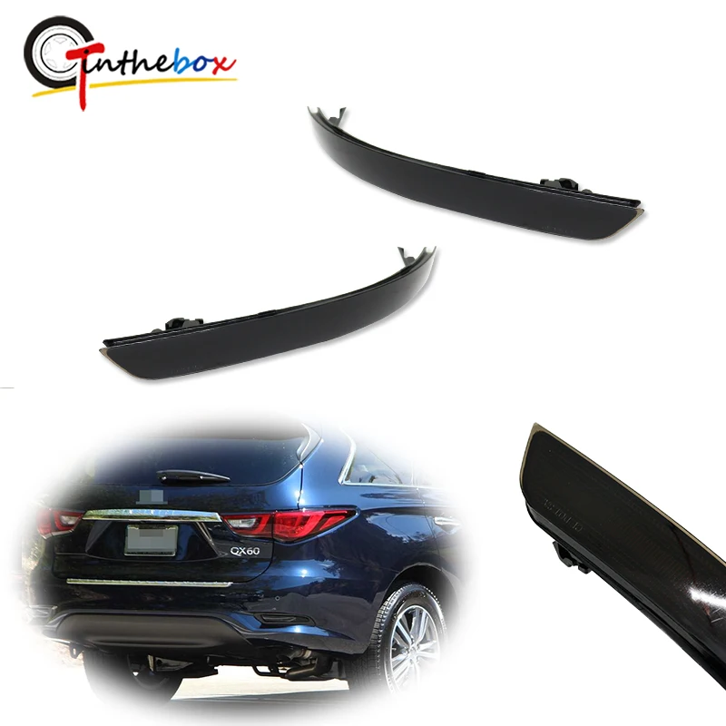 Gtinthebox geräucherte/rote Linse Hecks toß stange Reflektor Licht Rücklicht Shell Gehäuse für 2014-2018 Infiniti QX60, keine Glühbirne/Fassung Image