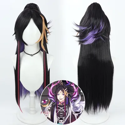 Neue typen vtuber nijisanji shuyamino cosplay perücke shu yamino lange perücke hitze beständiges Image