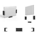 3 pz/set supporto per laptop supporto per laptop da parete staffa in plastica invisibile montata su tastiere posteriori da tavolo staffa per router Wi-Fi