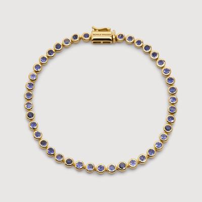 Gold Gemstone Essential Tennis Bracelet Iolite