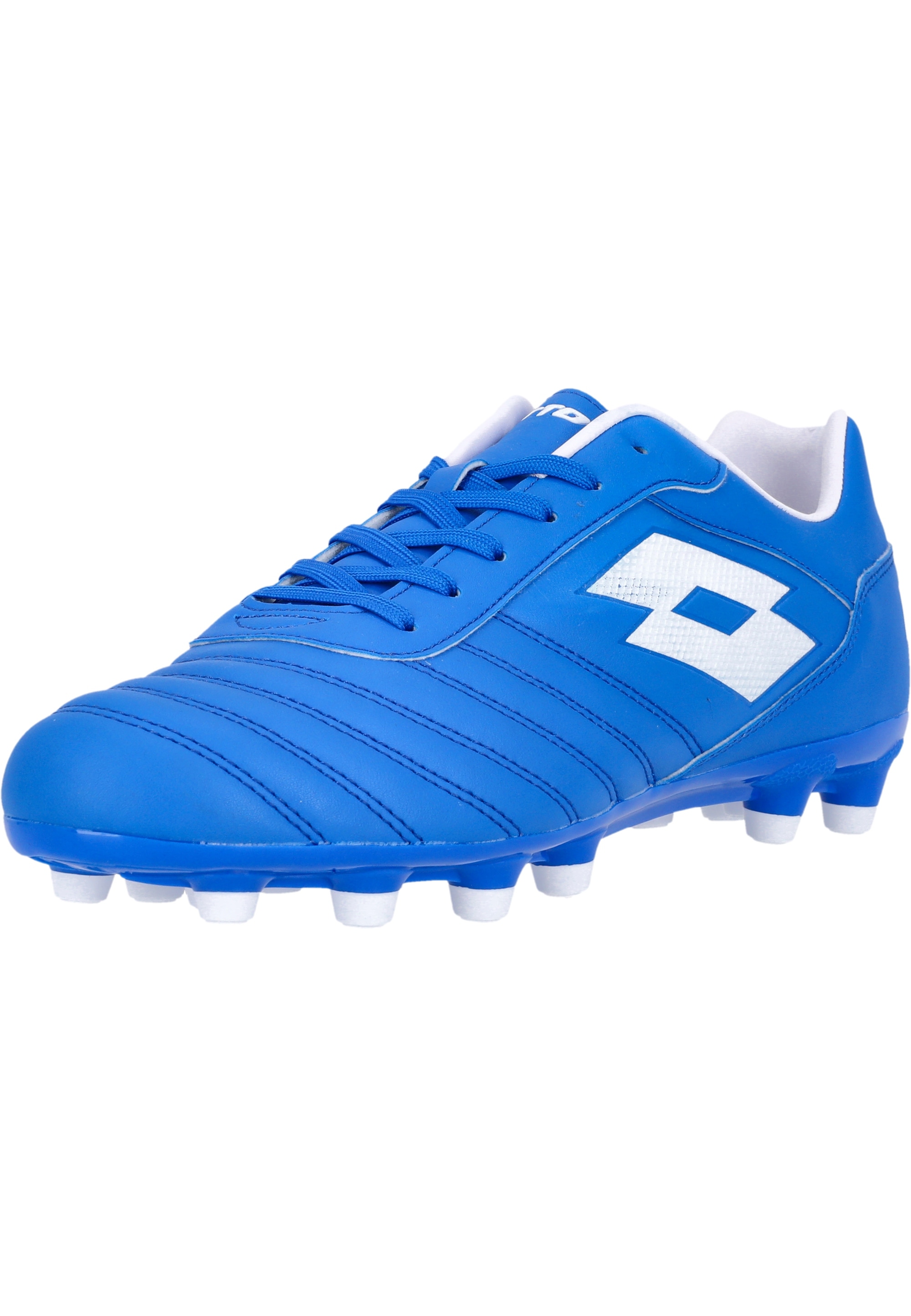 Fußballschuh LOTTO "Stadio 700 AGM", Herren, Gr. 44, blau (blau, weiß), Synthetik, Schuhe Fußballschuh, mit funktionalen Features