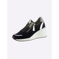 Sneaker CASUAL LOOKS, Damen, Gr. 39, schwarz, Veloursleder, sportlich, Schuhe