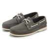 Bootsschuh ELBSAND, Damen, Gr. 36, grau, Obermaterial: 100% Rindsleder. Futter: 100% Rindsleder. Decksohle: 100% Lederimitat. Laufsohle: 100% Synthetik, unifarben, kontrastfarbene Details, klassisch, Schuhe, Slipper, Halbschuh, Slip-Ons aus Leder