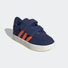 Klettschuh ADIDAS SPORTSWEAR "VL COURT 3.0", Gr. 27, dunkelblau, impact orange, gold metallic, Leder, Synthetik, sportlich, Schuhe, für Kinder, inspiriert vom Design des adidas samba