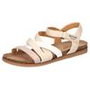 Riemchensandale MUSTANG SHOES, Damen, Gr. 36, beige (creme, beige), Lederimitat, casual, Schuhe, Barfußschuh, Klettschuh mit Tieffußbett