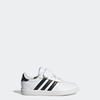 Sneaker ADIDAS SPORTSWEAR "BREAKNET SLEEK KIDS", Gr. 34, cloud weiß, core schwarz, orange tint, Synthetik, sportlich, Schuhe